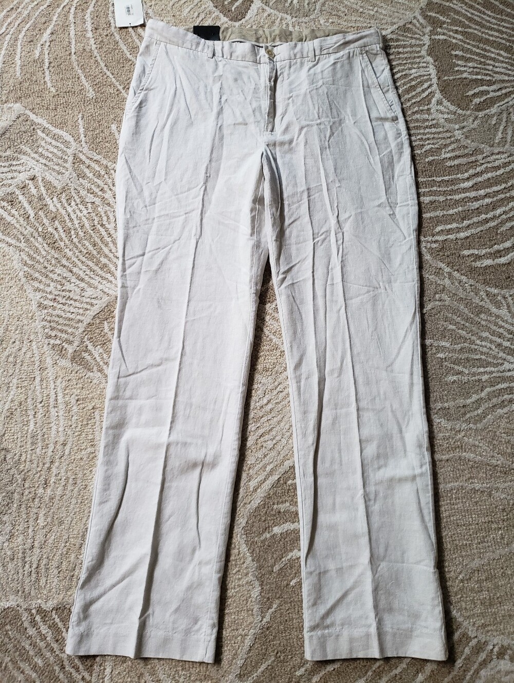 Sons of Intrigue Men's Cotton/Linen Blend Pants Off-White NWT Sz.38